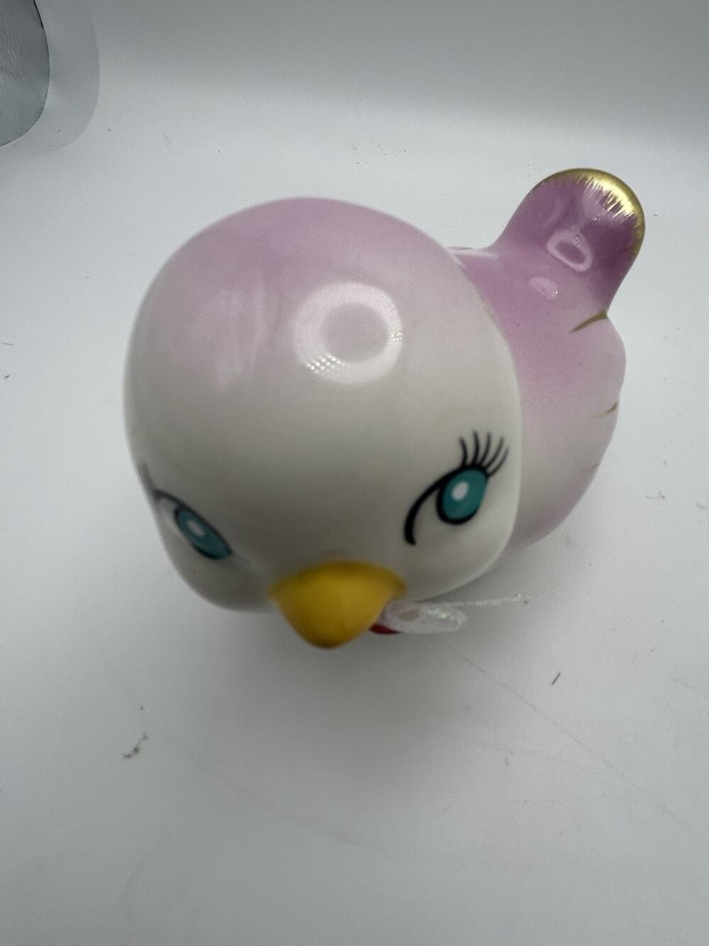 Pink Ceramic Love Bird. Small Size.